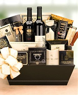 Corporate Xmas Gifts Gift Basket with Wine